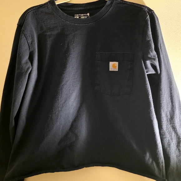 Carhartt Tops - Carhartt Black Pocket Tee with Logo Cropped